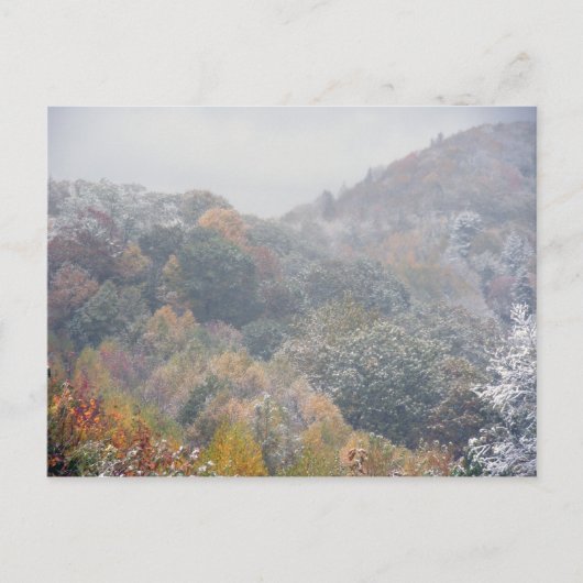 Een vroege sneeuw in de Herfst Briefkaart (Voorkant)