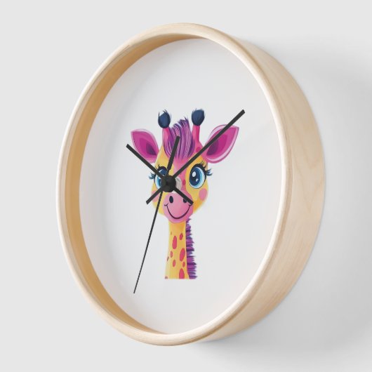 Een vrolijk en grillig ontwerp van een jonge giraf (Hoek)