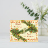 Een vrolijk kerst Briefkaart (Staand voorkant)