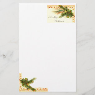 Een vrolijk kerstbriefpapier briefpapier