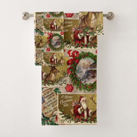 Een vrolijk kerstfeest bad handdoek (Insitu)