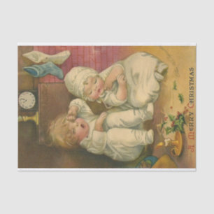 Een vrolijk kerstfeest door Ellen Clapsaddle Tissuepapier