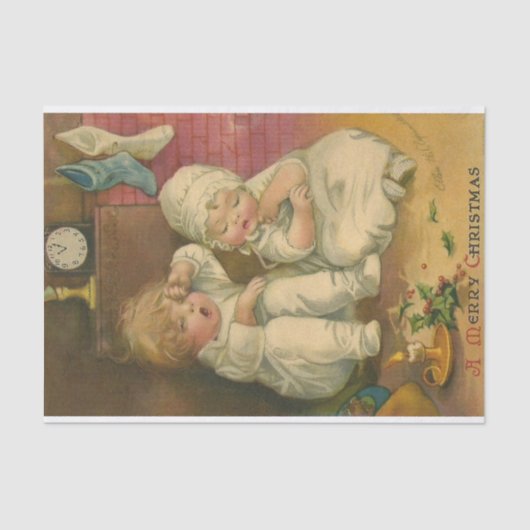 Een vrolijk kerstfeest door Ellen Clapsaddle Tissuepapier (Voorkant)