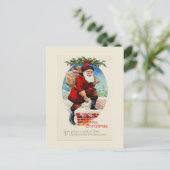 Een vrolijk kerstfeest Santa Briefkaart (Staand voorkant)