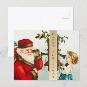 Een vrolijk kerstman door Ellen Clapsaddle Feestdagenkaart