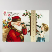Een vrolijk kerstman door Ellen Clapsaddle Poster (Voorkant)