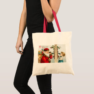 Een vrolijk kerstman door Ellen Clapsaddle Tote Bag