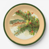 Een vrolijk kerstpapier Bord (Voorkant)