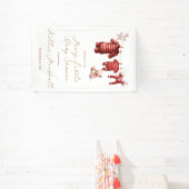 Een vrolijk klein Baby shower, babykleding welkom Spandoek (Insitu)