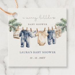 Een vrolijk klein Baby shower Christmas Boy Shower Bedankjes Labels