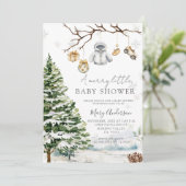 Een vrolijk klein Baby shower kerst sneeuwvlokken Kaart (Staand voorkant)