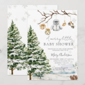 Een vrolijk klein Baby shower kerst sneeuwvlokken Kaart (Voorkant / Achterkant)