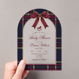 Een vrolijk klein Baby shower Rocking Horse  Acryl Uitnodigingen