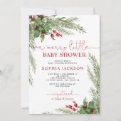 Een vrolijk klein kerst Baby shower Kaart (Voorkant)