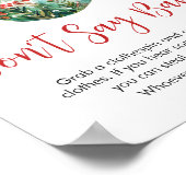 Een vrolijk klein kerst Baby shower niet zeggen Ba Poster (Hoek)