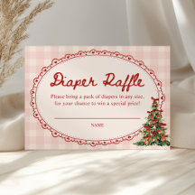 Een vrolijk klein Kerstmis baby shower luier raffl