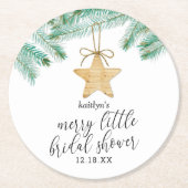 Een vrolijk klein Vrijgezellenfeest Ronde Kartonnen Onderzetter (Voorkant)