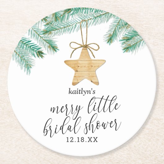 Een vrolijk klein Vrijgezellenfeest Ronde Kartonnen Onderzetter (Voorkant)