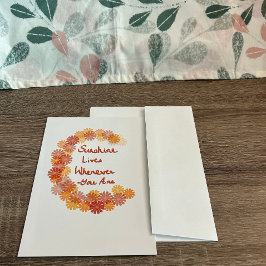 Een vrolijk kleurrijk Floral Garland Wenskaart Bedankkaart