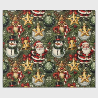 Een vrolijk Ornament feestje Cadeaupapier
