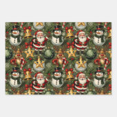 Een vrolijk Ornament feestje Inpakpapier Vel (Voorkant)