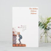 Een vrolijk Thanksgiving  Briefkaart Briefpapier (Staand voorkant)