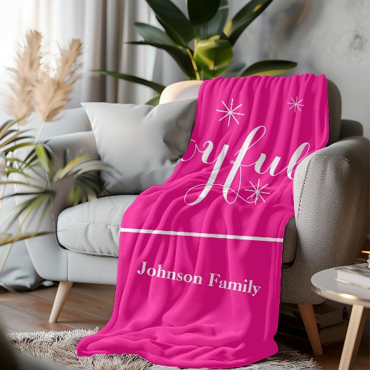Een vrolijk vakantiegeschenk! Modern script, Chic Fleece Deken