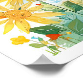 Een vrolijk zonnig Poster (Hoek)