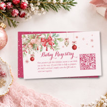 Een vrolijke baby shower cadeau registratie QR cod