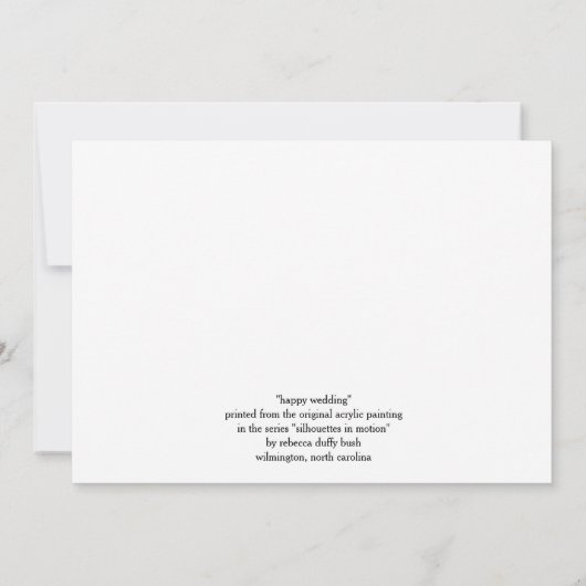 " een vrolijke bruiloft " op het strand , blanco w kaart (Achterkant)