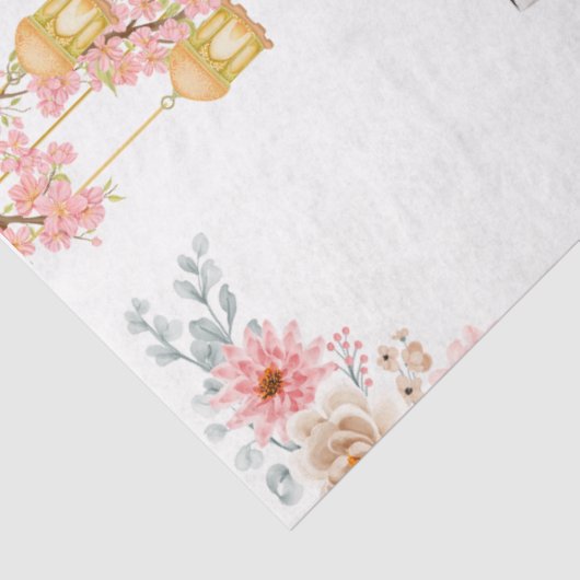 Een vrolijke en speelse bui, net als de wasberen. tissuepapier (Detail)