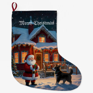 Een vrolijke feestelijke kerstvakantie grote kerstsok