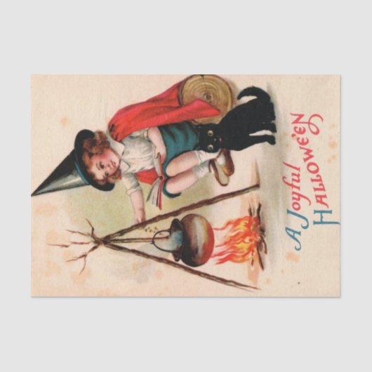 Een vrolijke Halloween van Ellen Clapsaddle Tissuepapier (Voorkant)