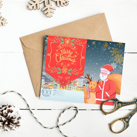 Een vrolijke kerstkaart vanuit de Noordpool