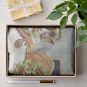 Een vrolijke kerstkat in de mail tissuepapier (Geschenk)