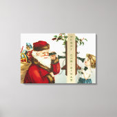 Een vrolijke Kerstman door Ellen Clapsaddle Canvas Afdruk (Voorkant)