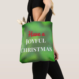 Een vrolijke kersttypografie laten zien die is afg draagtas