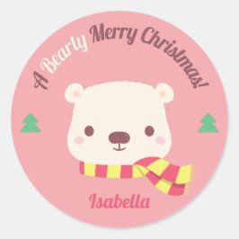 Een vrolijke kerstvakantie groet ronde sticker