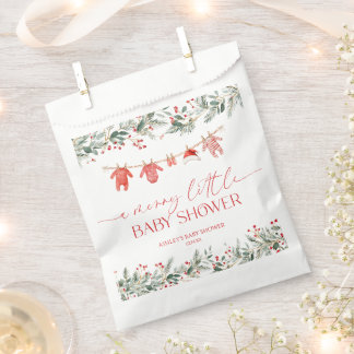 Een vrolijke kleine baby shower Kerst baby shower Bedankzakje