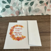 Een vrolijke kleurrijke bloemenslingergroetkaart
