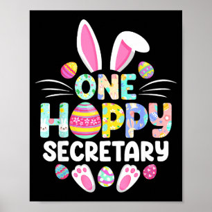 Een vrolijke secretaresse Funny Pasen Dag Poster
