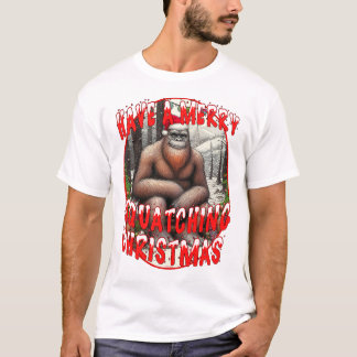 Een vrolijke squatching kerst t-shirt