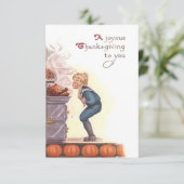 Een vrolijke  stijl van de Uitnodiging van de Than (Staand voorkant)