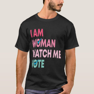 Een vrouw Bekijk mij Stem Grappige Feministische G T-shirt
