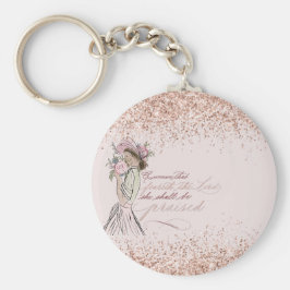 Een vrouw die bang is voor de Lord Proverbs 31 Gel Sleutelhanger