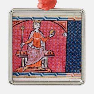 Een vrouw die een eed aflegt metalen ornament