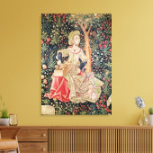 Een vrouw draaien canvas afdruk (Insitu (Woonkamer))