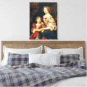 Een vrouw en haar zoon canvas afdruk (Insitu (Slaapkamer))