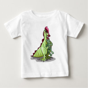 Een Vrouw Hadrosaurus met een pop.