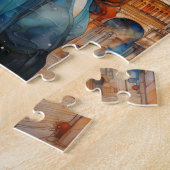 Een vrouw in de stad legpuzzel (Zijkant)